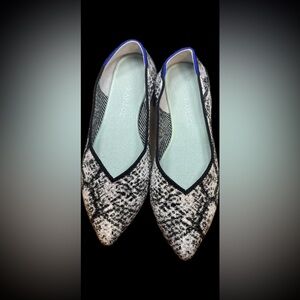 Rothy's Black and White Patterned Flats